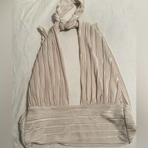 gina tricot halter cream top